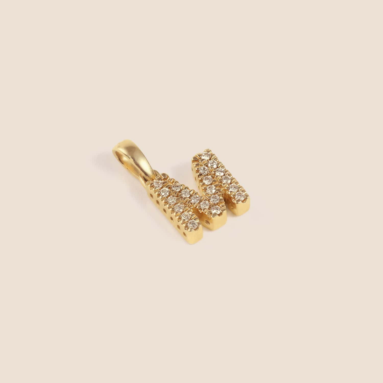 14K Gold Initials Pendants Lab Grown Diamonds - Image 4