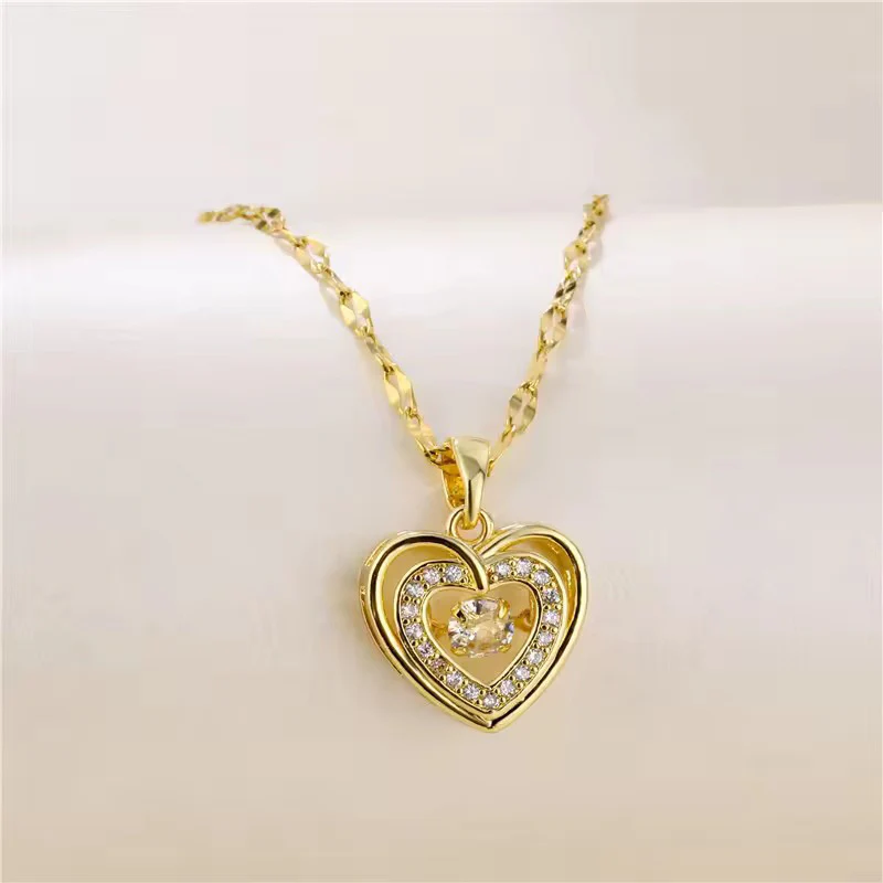 18K Gold PVD Center of My Heart Necklace - Image 3