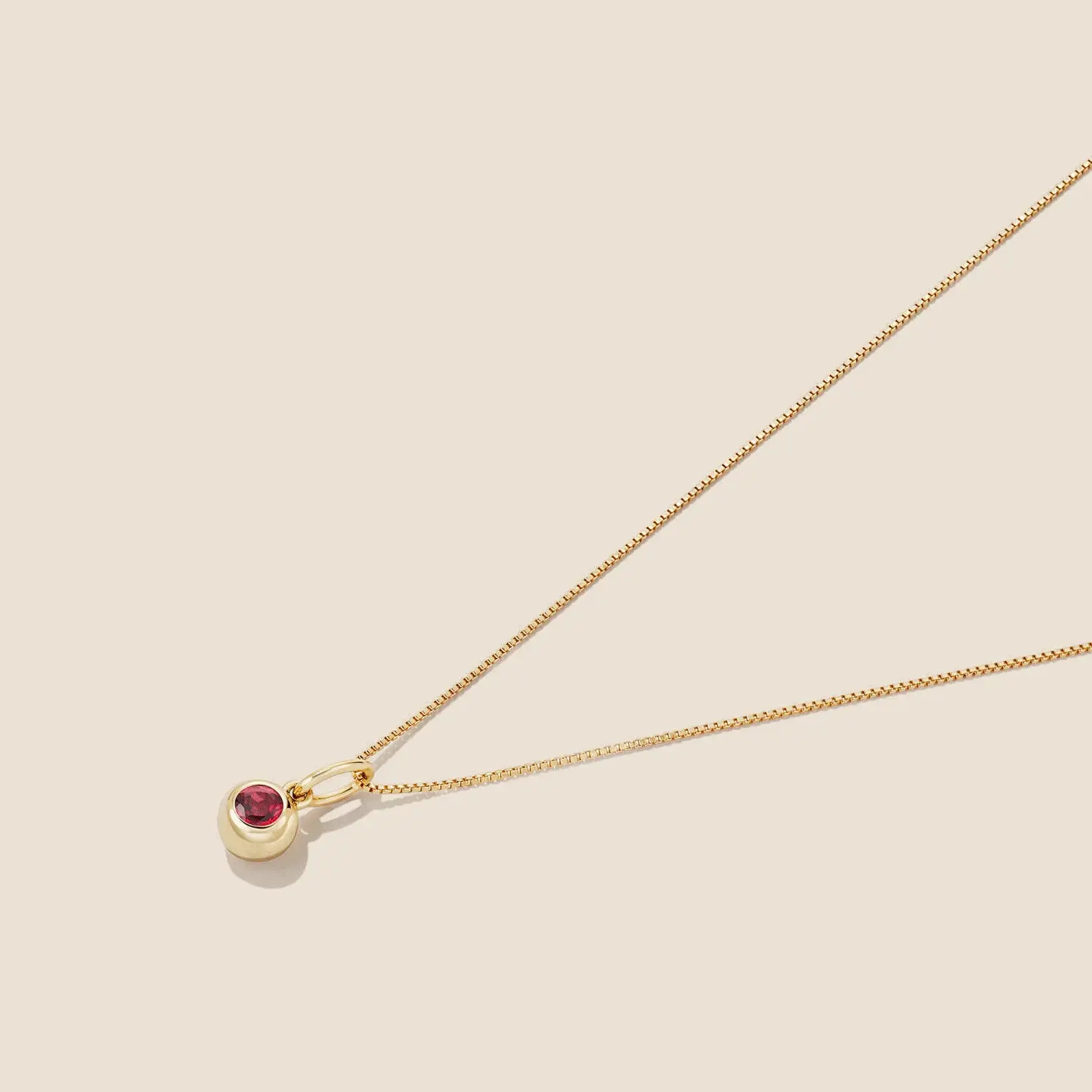 14K Yellow Gold Birthstone Sphere Charm - Image 4