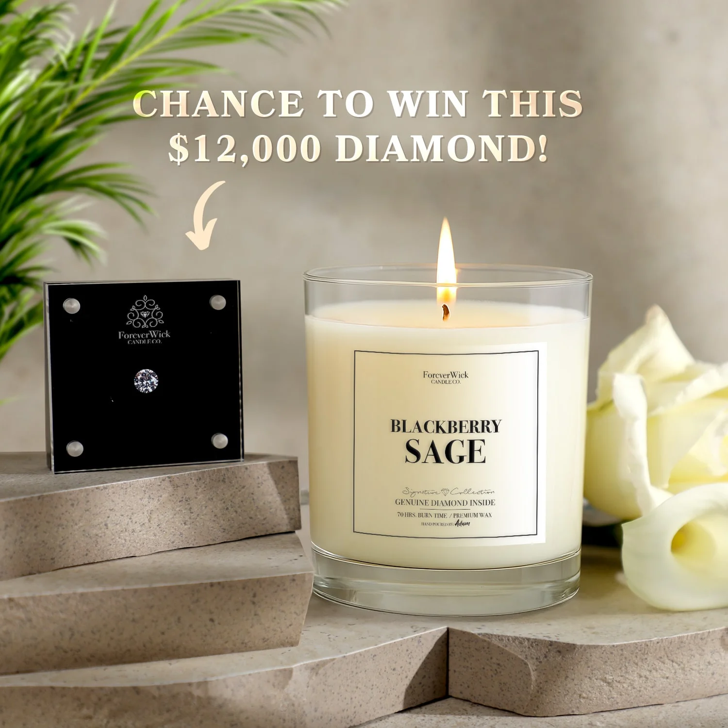 Blackberry Sage Diamond Candle - Image 5