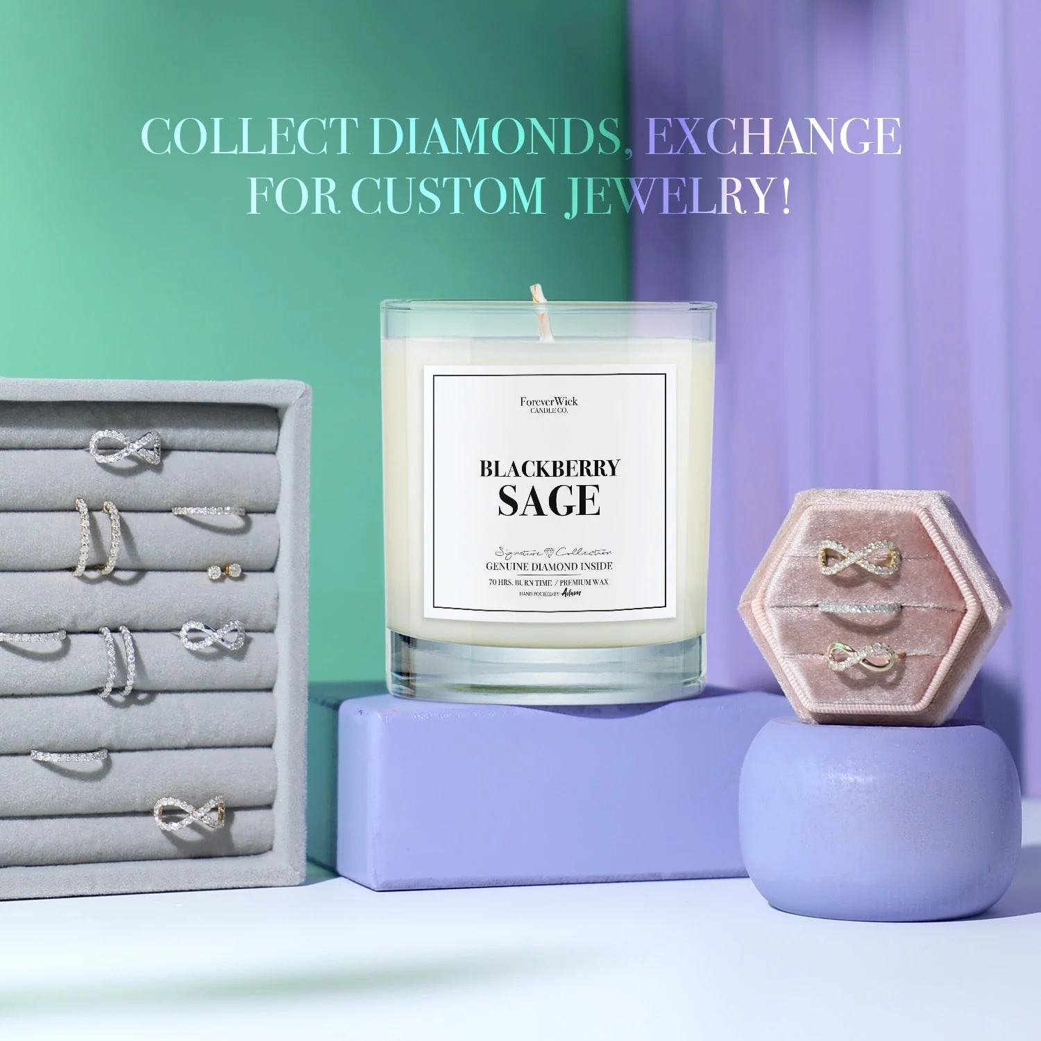 Blackberry Sage Diamond Candle - Image 6