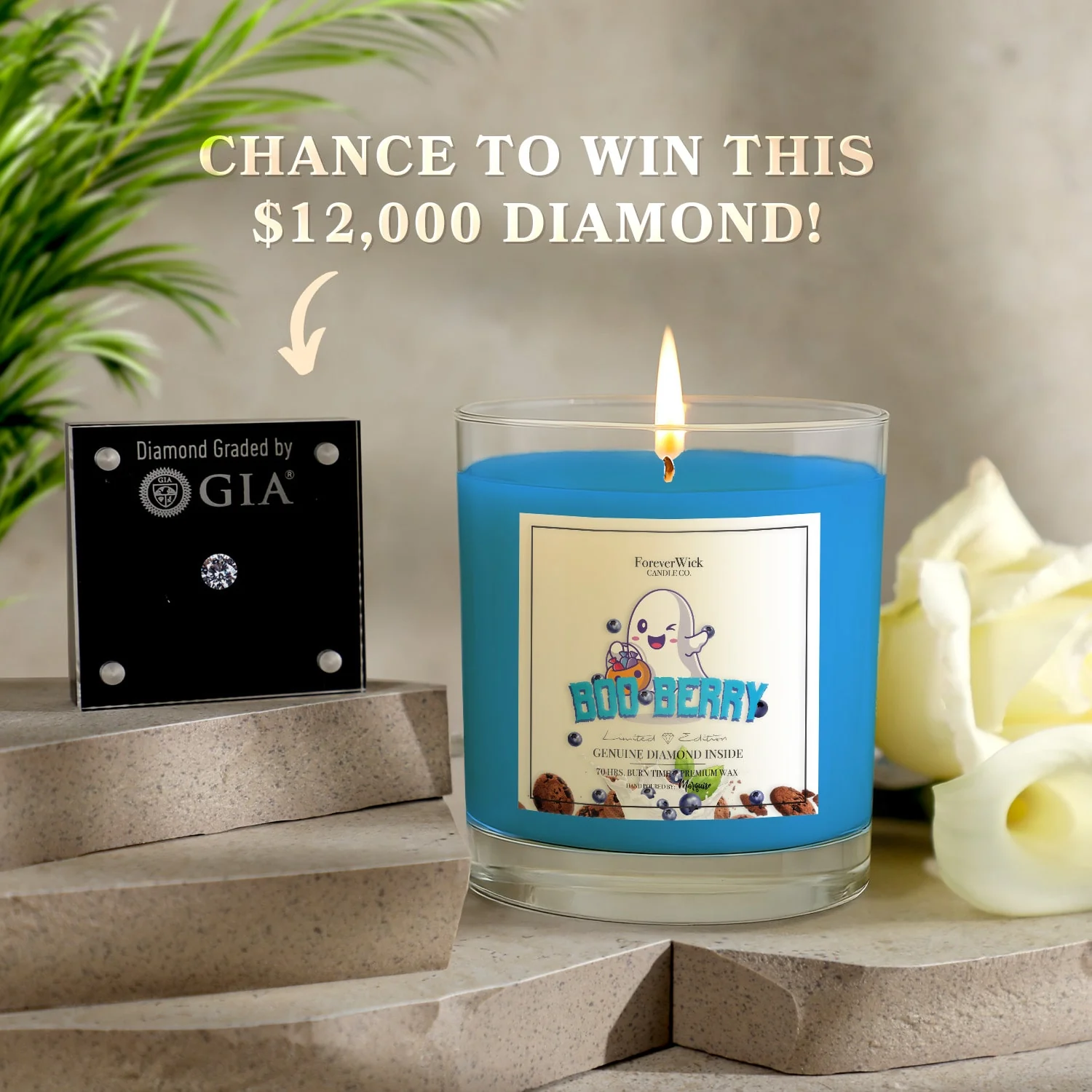 Boo:Berry Diamond Candle - Image 4