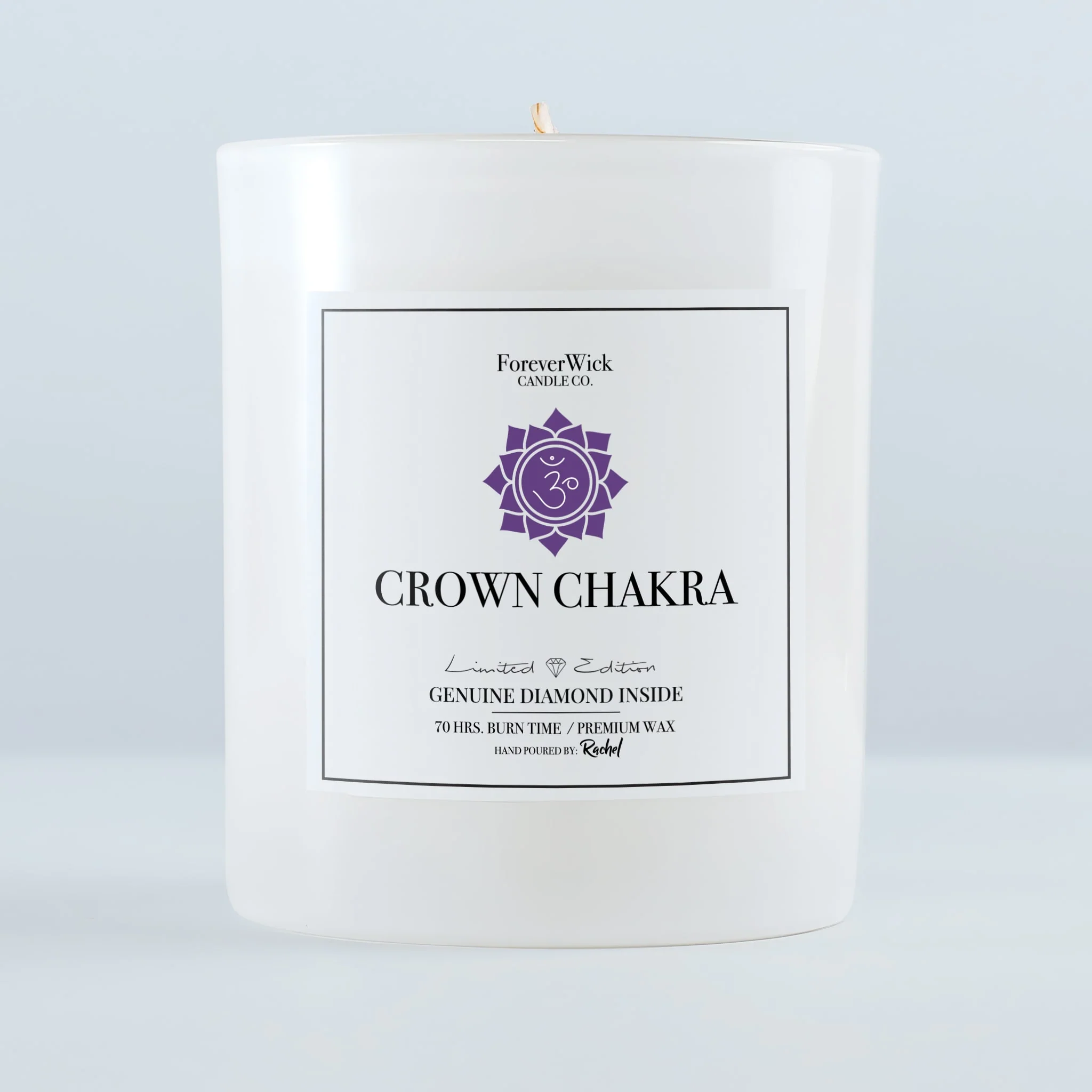 Crown Chakra - Crystal & Diamond Candle - Image 8