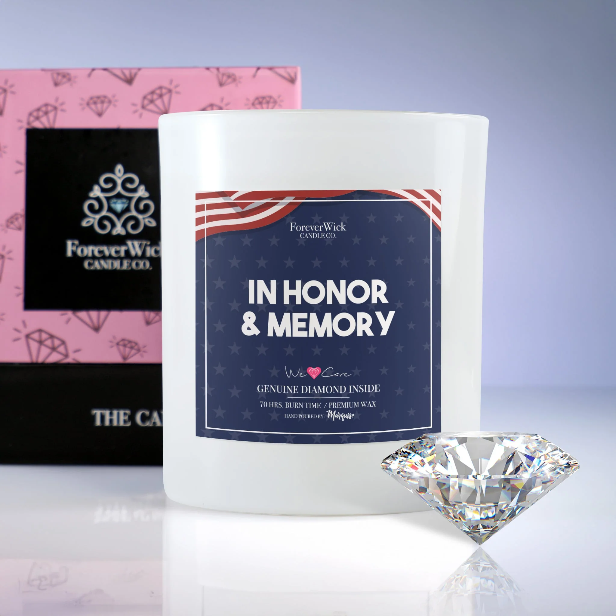 In Honor & Memory Donation Diamond Candle