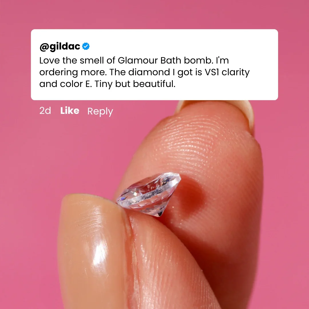 Lemon Honeysuckle Popsicle Luxury Bath Bomb + Genuine Diamond - Image 6