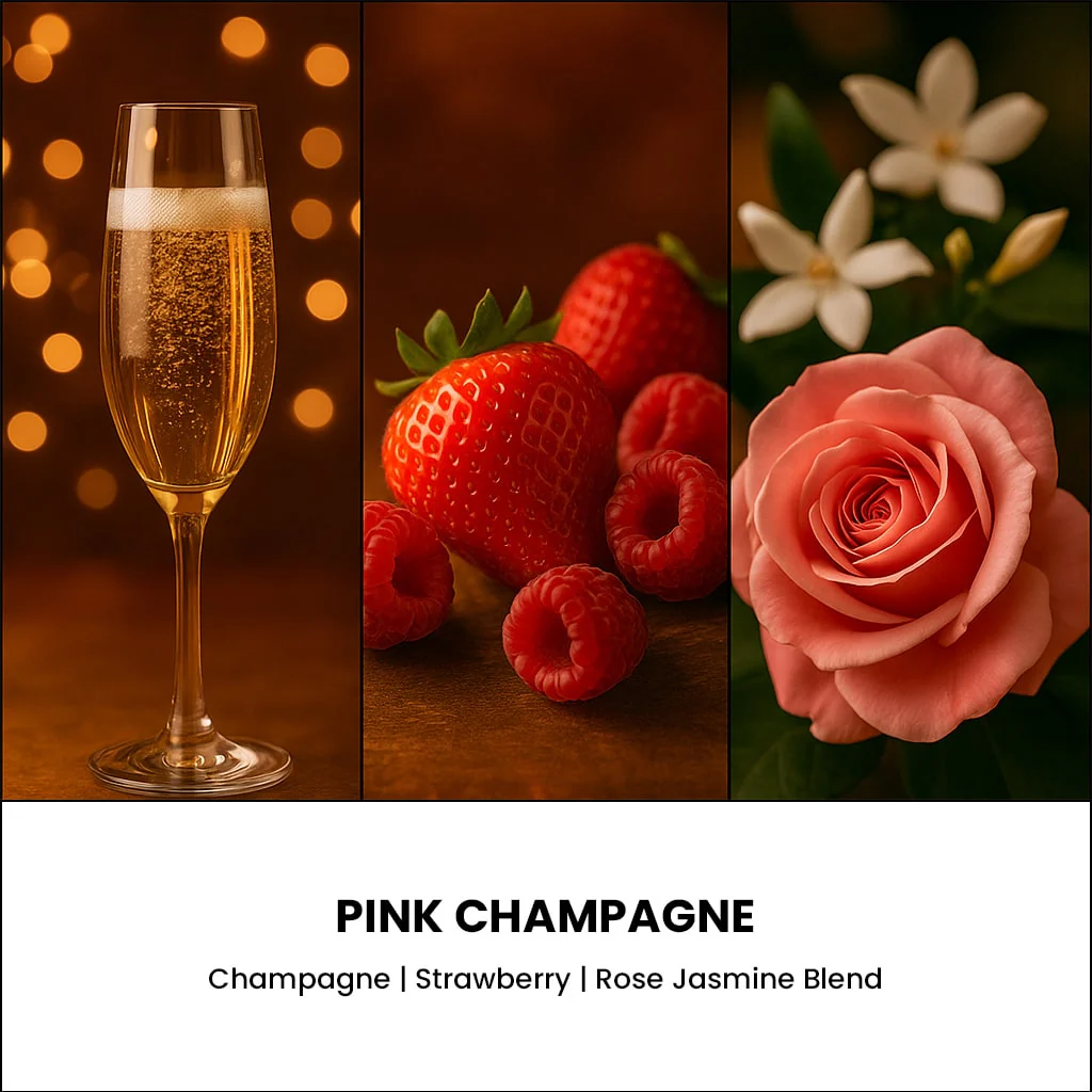 Pink Champagne Diamond Candle - Image 3