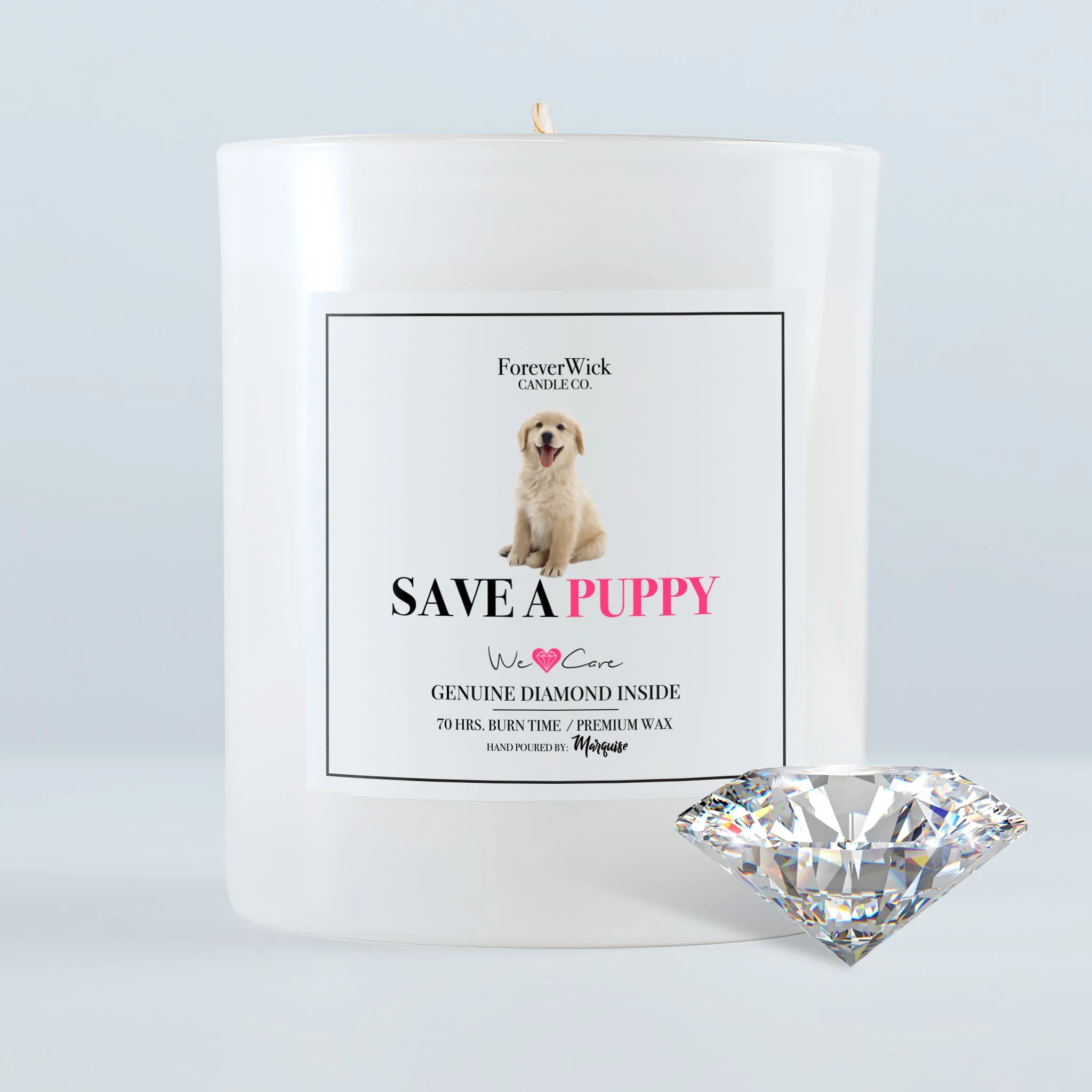 Save A Puppy Diamond Candle - Image 5