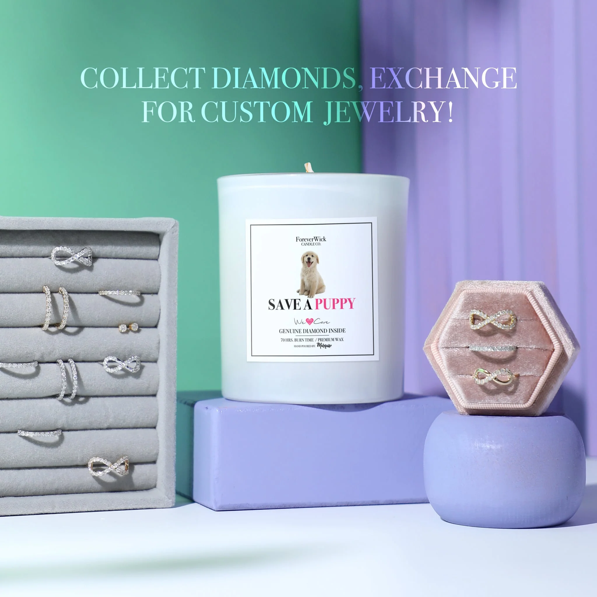 Save A Puppy Diamond Candle - Image 8