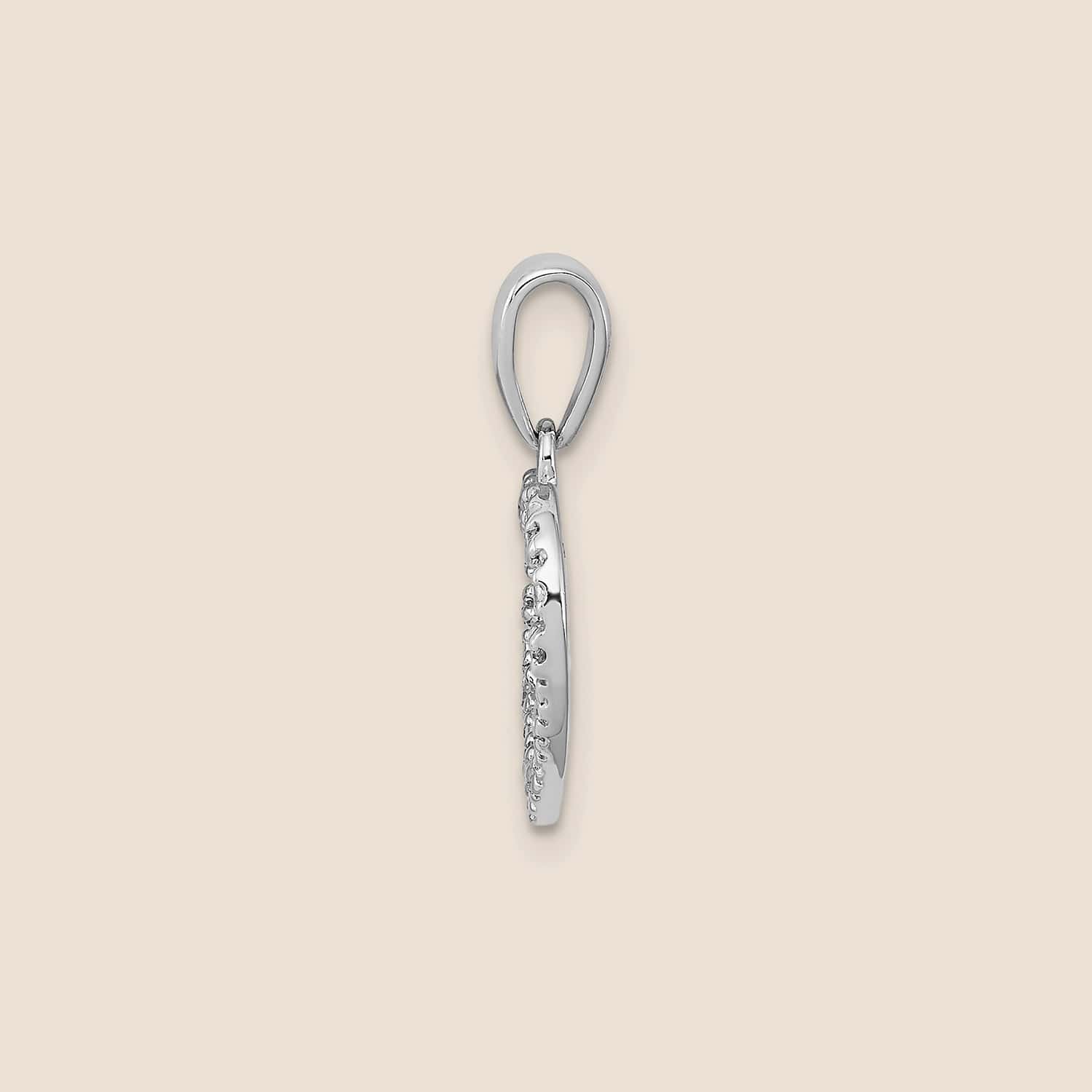 Sterling Silver Diamond Heart Pendant - Image 3
