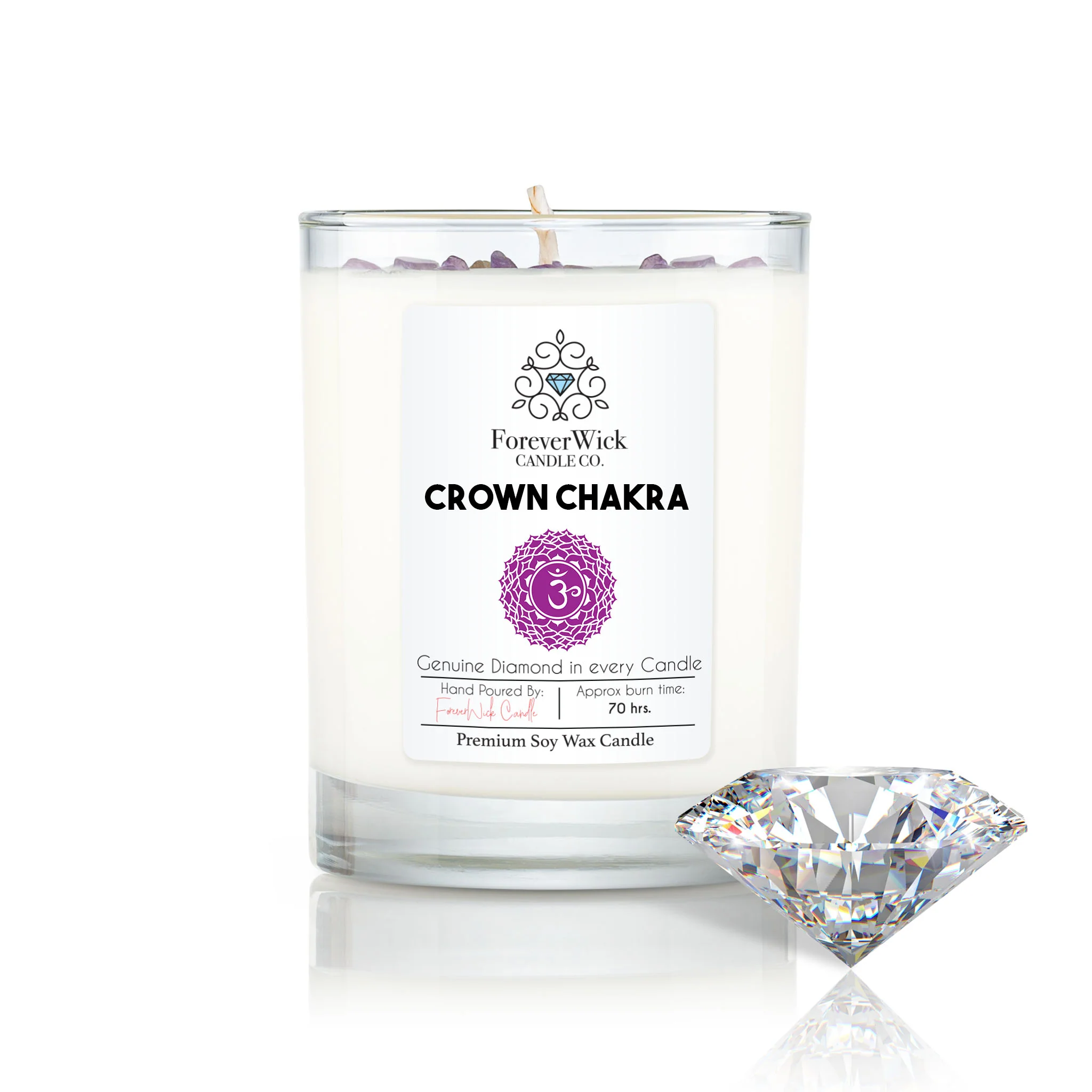 The 7 Chakra's - Crystal & Diamond Candles - Image 3