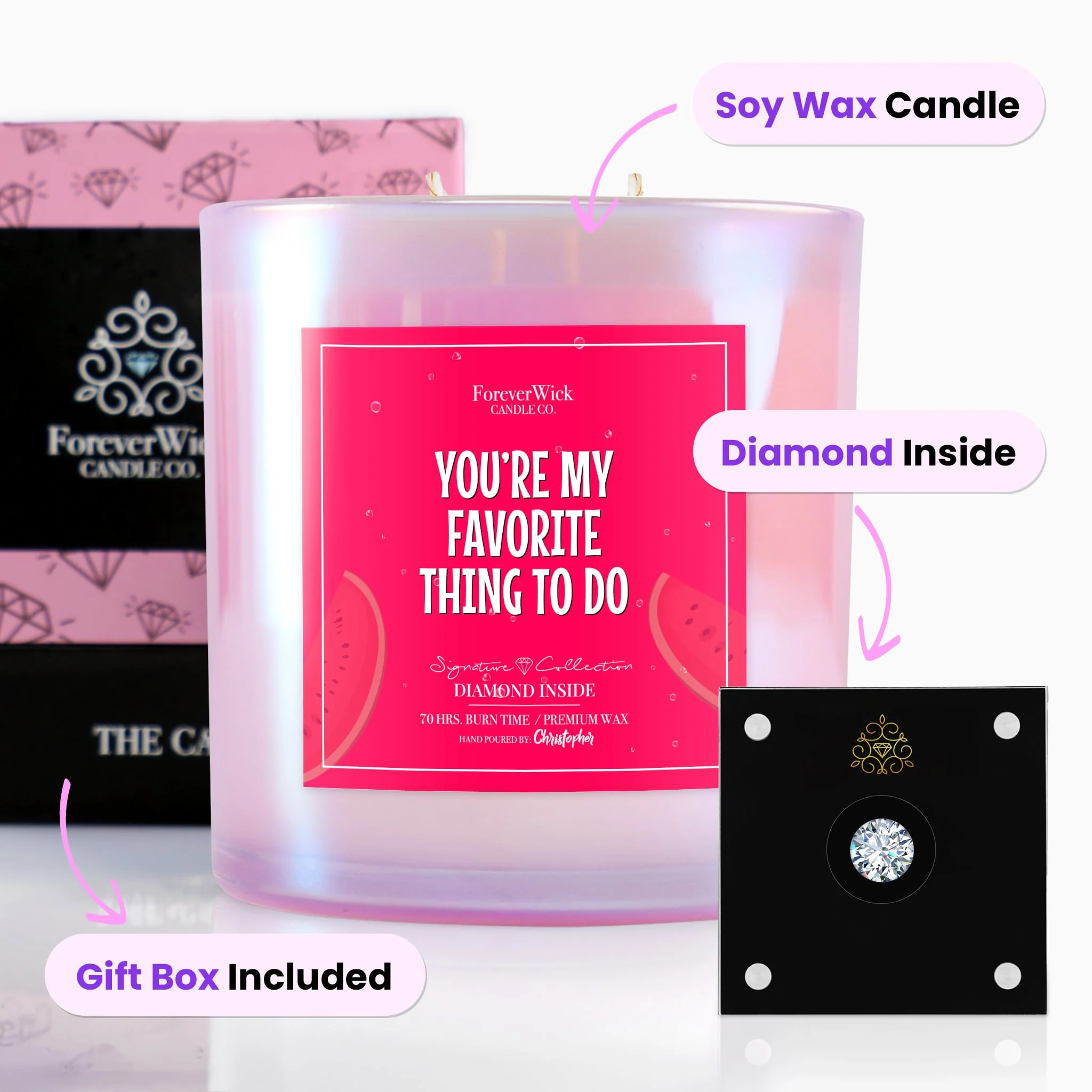 You're My Favorite Thing To Do Diamond Candle - Image 7