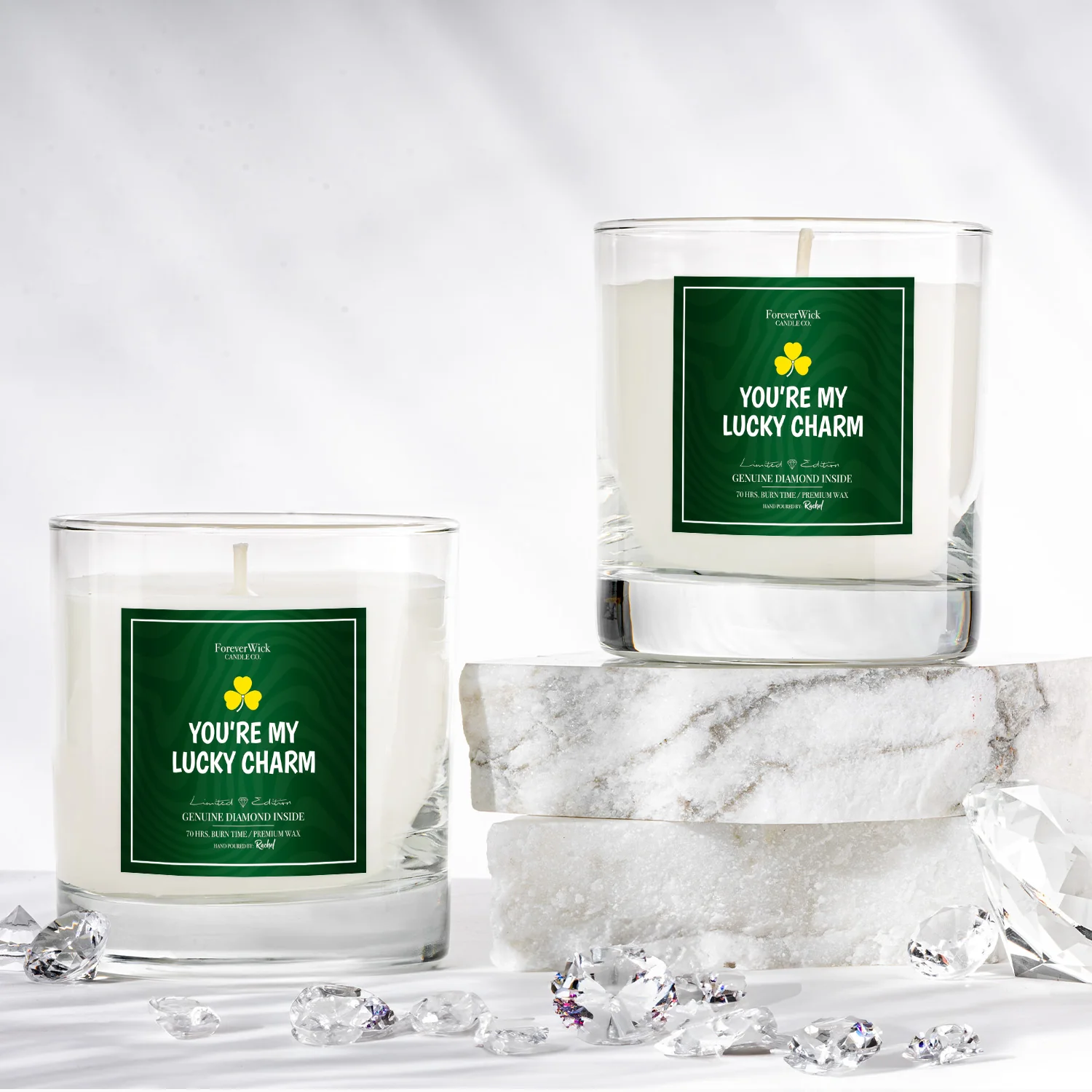 You're My Lucky Charm Diamond Candle - Image 2